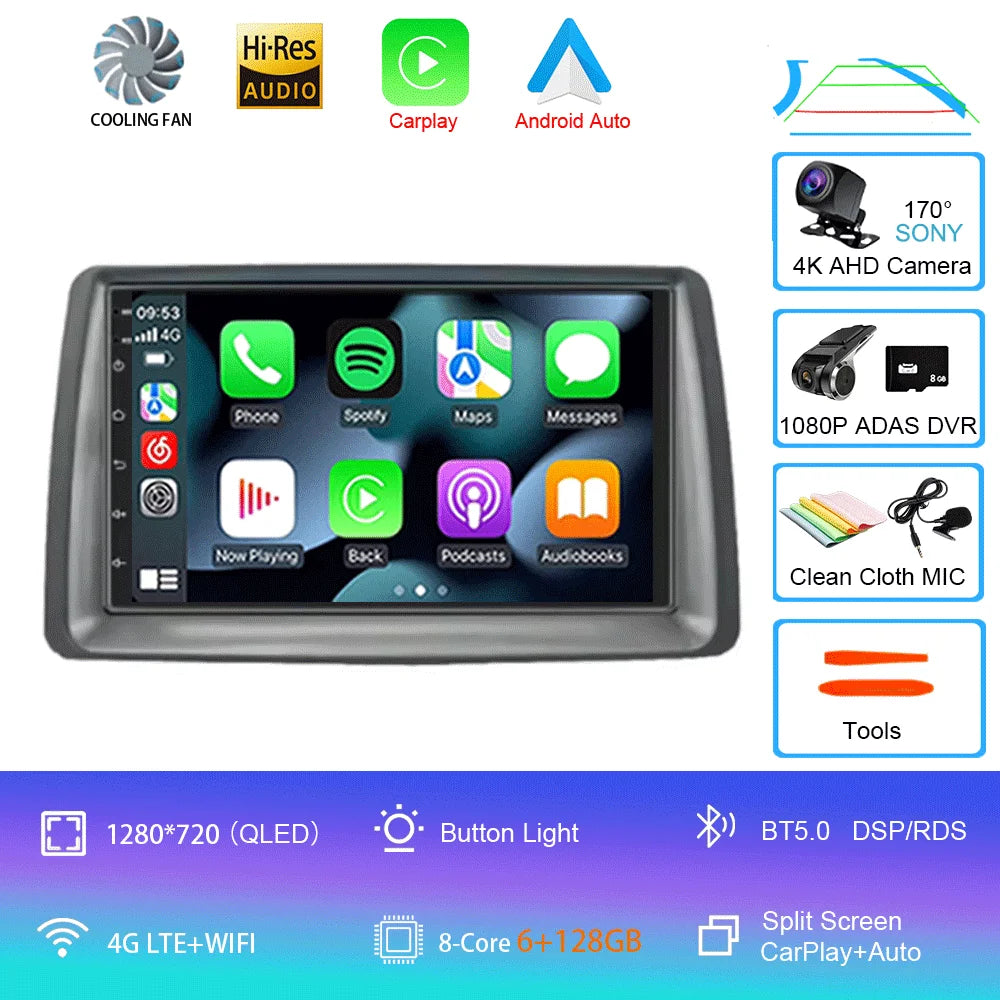 7" Car Radio Android 16 For FIAT Panda 2003 2004 2005 2006 2007 -2012 Stereo Multimedia Player Navigation Autoradio Carplay Auto