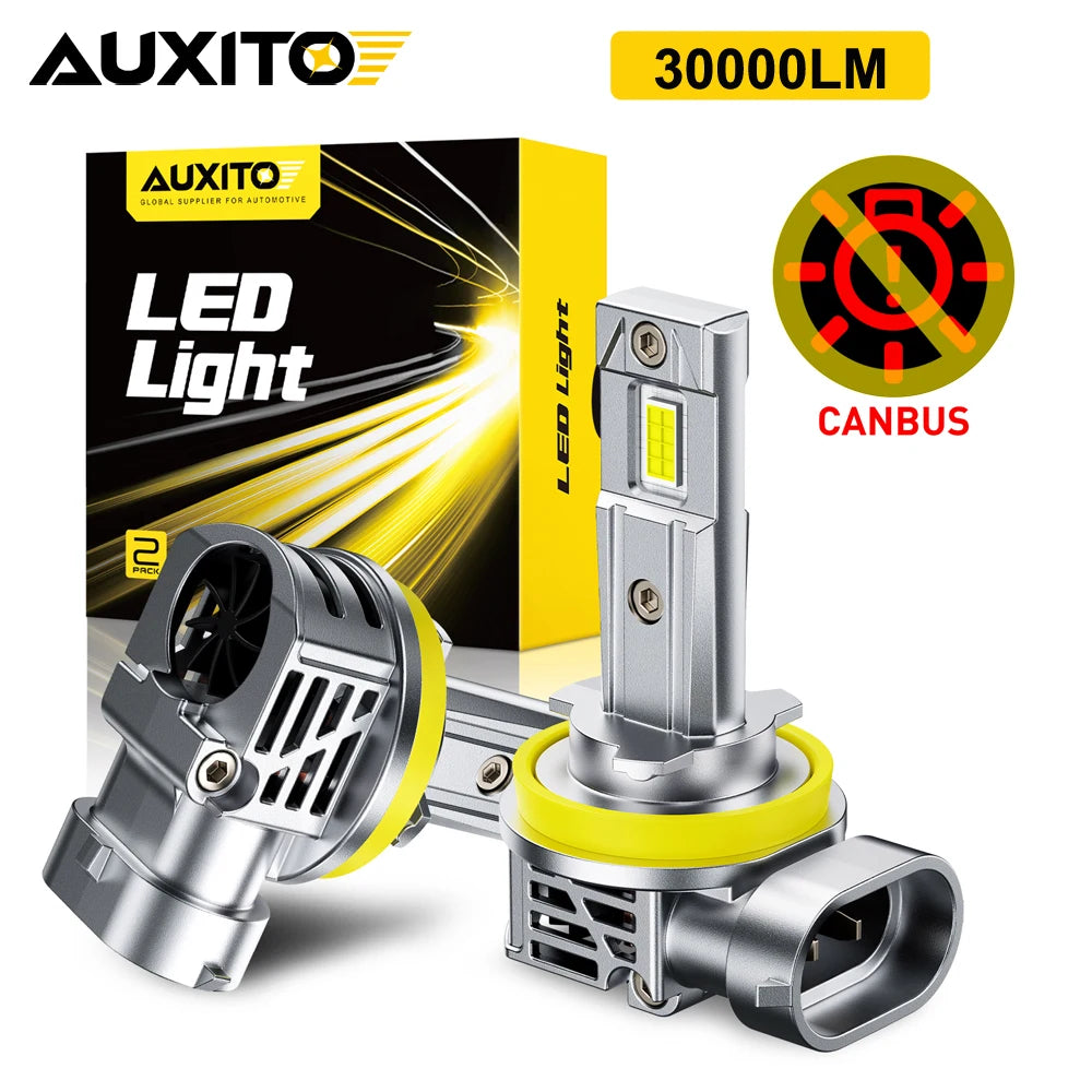 AUXITO H11 H8 LED Headlight Bulbs - 30000LM Turbo Brightness
