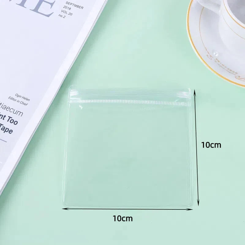 50/20/10 PCS PVC Self Sealing Jewelry Bag Thick Necklace Bracelet Ziplock Bag Ring Storage Holder Bag Storage Anti-oxidation Bag