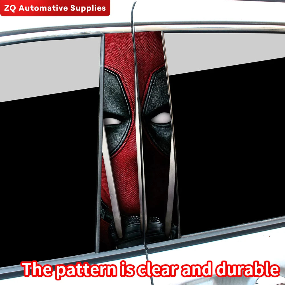 Anime Hero Car Stickers Auto B-pillar Car Center Column Decoration Cover Scratches Waterproof Sunscreen Vinyl Decals Accessories