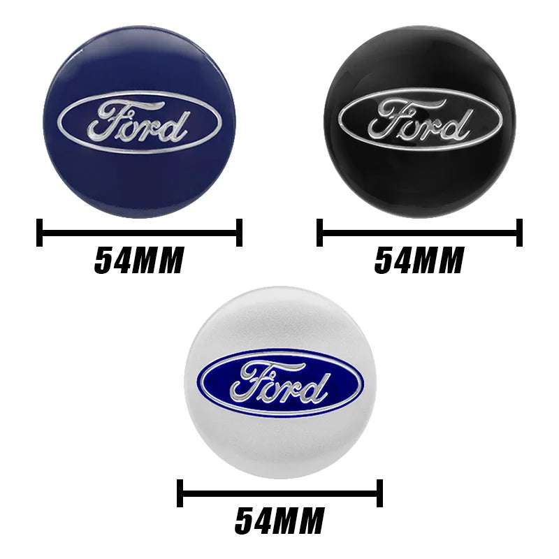 4Pc 56mm 60mm 54mm Car Wheel Center Hub Cap For Ford Fiesta Mondeo Fusion Explorer Escape Focus Kuga Rim Cover Sticker Accessory