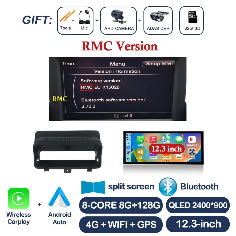 Car Stereo with Apple CarPlay & Android Auto, Compatible with Audi Q3 (2013-2018)