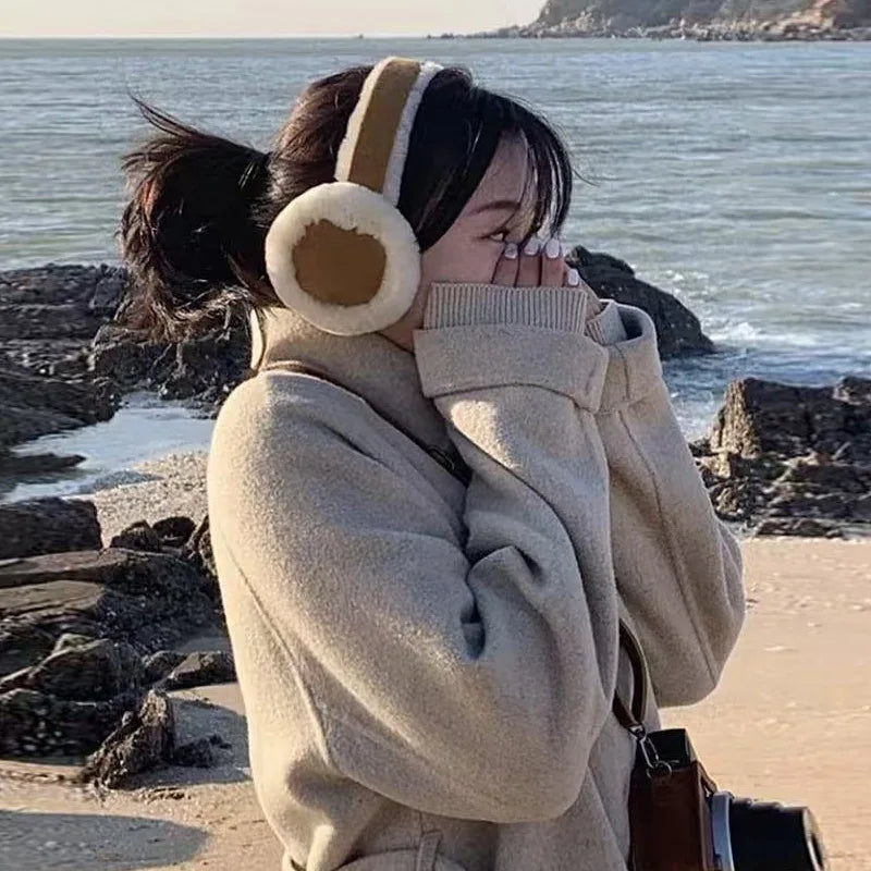 Faux Suede Plush Earmuffs - Classic Winter Ear Warmers - photo 3