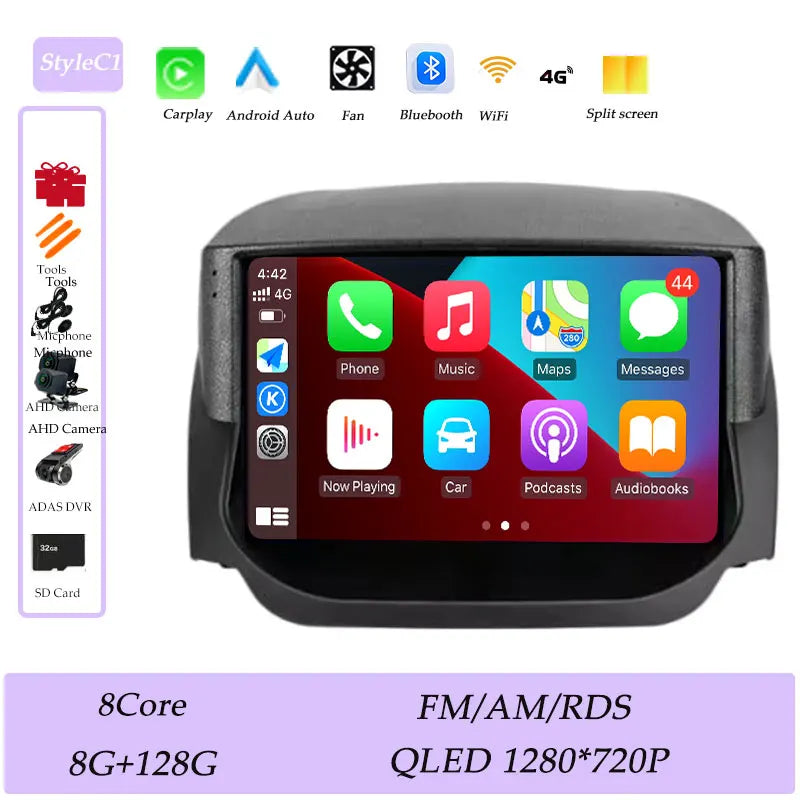 Android Car Stereo for Ford EcoSport (2014–2018) — Wireless CarPlay, GPS, WiFi, Bluetooth, Split Screen