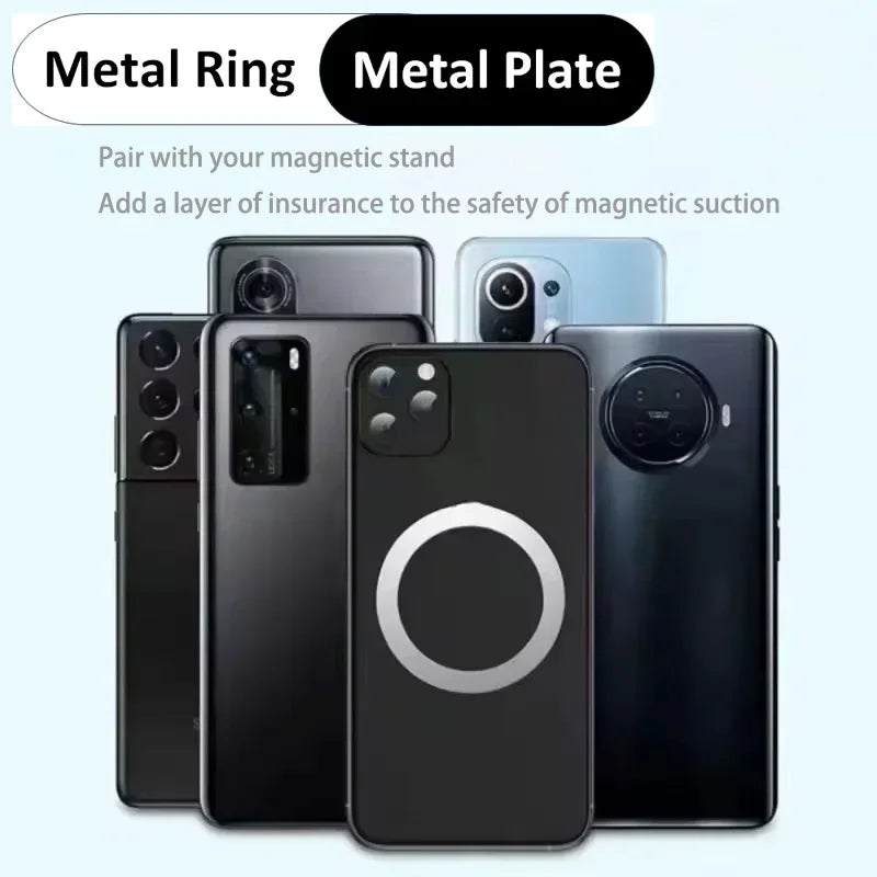 Universal Metal Plate & Metal Ring Mobile Phone Popsocket Accessories Suitable for Magnetic Phone Stands and Car Phone Holder