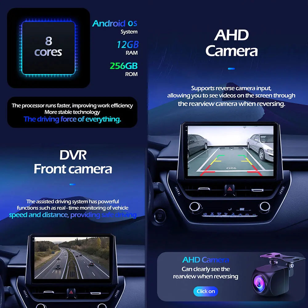 Android 16 Carplay For Ford Fiesta MK7 2009-2016 Car Radio Multimedia Stereo Player WiFi GPS Navigation NO DVD