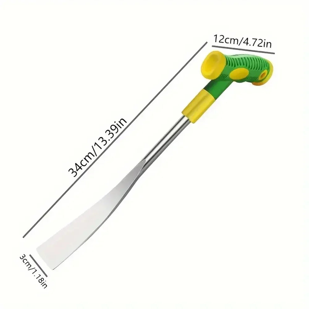 1pc T Shaped Spade Stainless Steel Weeding Troyel Lightweight Hand Tool For Pot Transplanting For Edging Moving Loose Soil Weedi