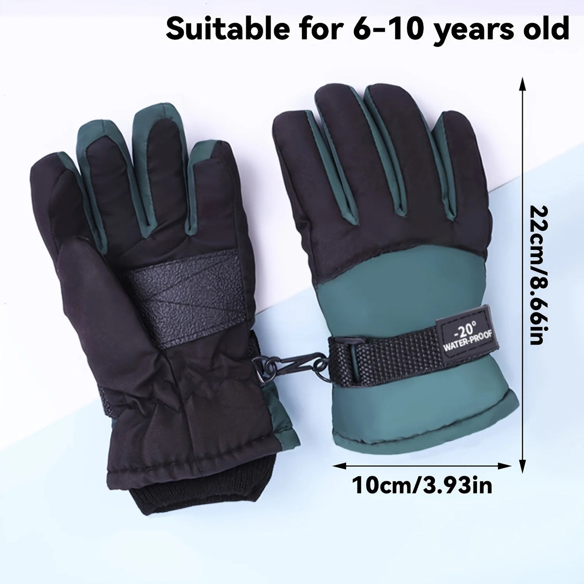 Kids Winter Ski Gloves - Thick Warm Non-Slip Grip, Ages 3 and Up - photo 7