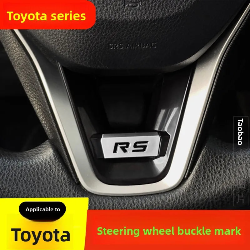 Applicable to Toyota Fronanda Corolla RAV4 Rongfang Wilanda Leiling steering wheel decorative frame modification sticker
