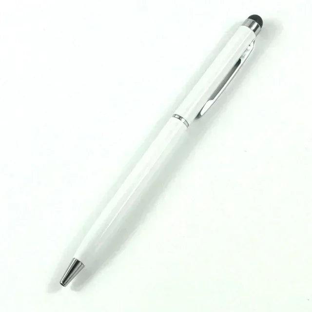 20-200 Pens Each Pack Mini Metal 2-in-1 Stylus Universal Ballpoint Pen Custom Logo Text Engraving Office School Advertising Pen