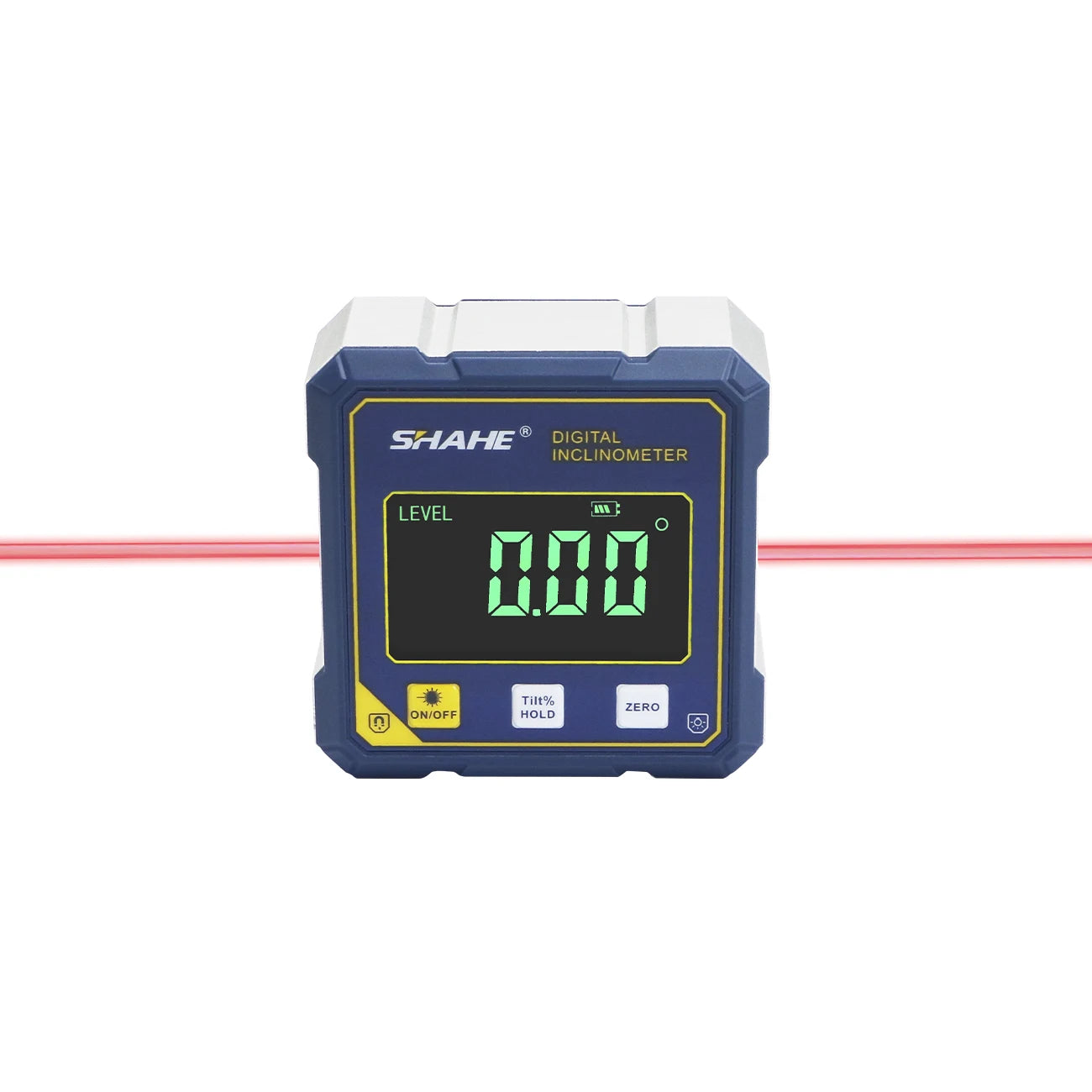 SHAHE Rechargeable Digital Angle Finder with Dual Laser- 4-Side Magnetic Inclinometer Woodworking Measuring Tool Level Box
