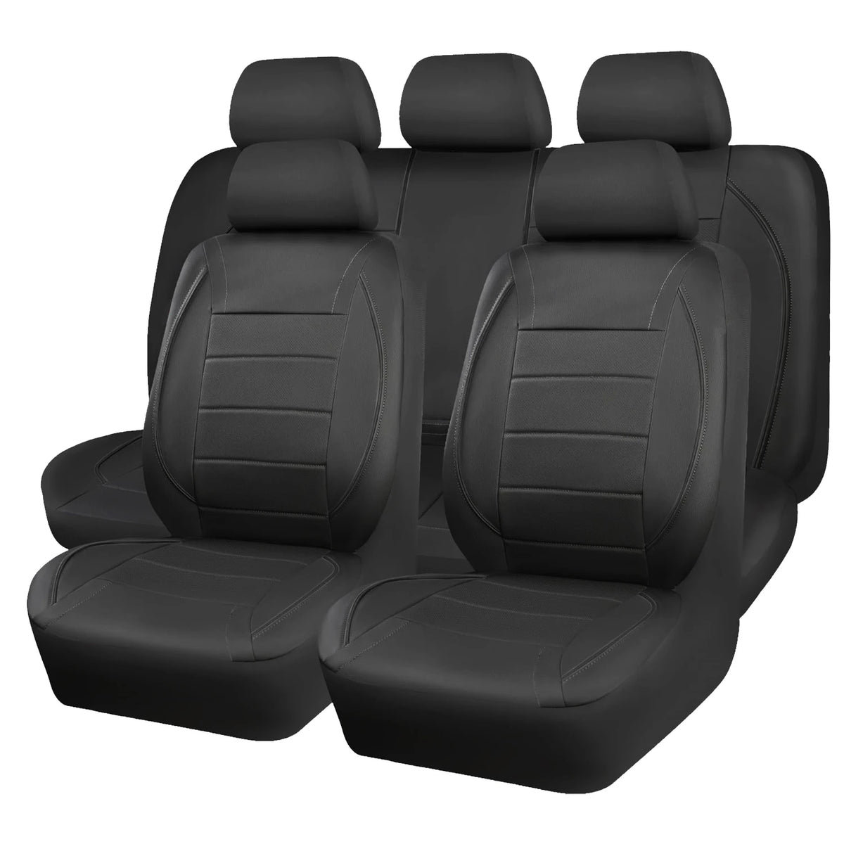 Universal Leather Car Seat Covers Simple Style Breathable Full Set or Front Pair