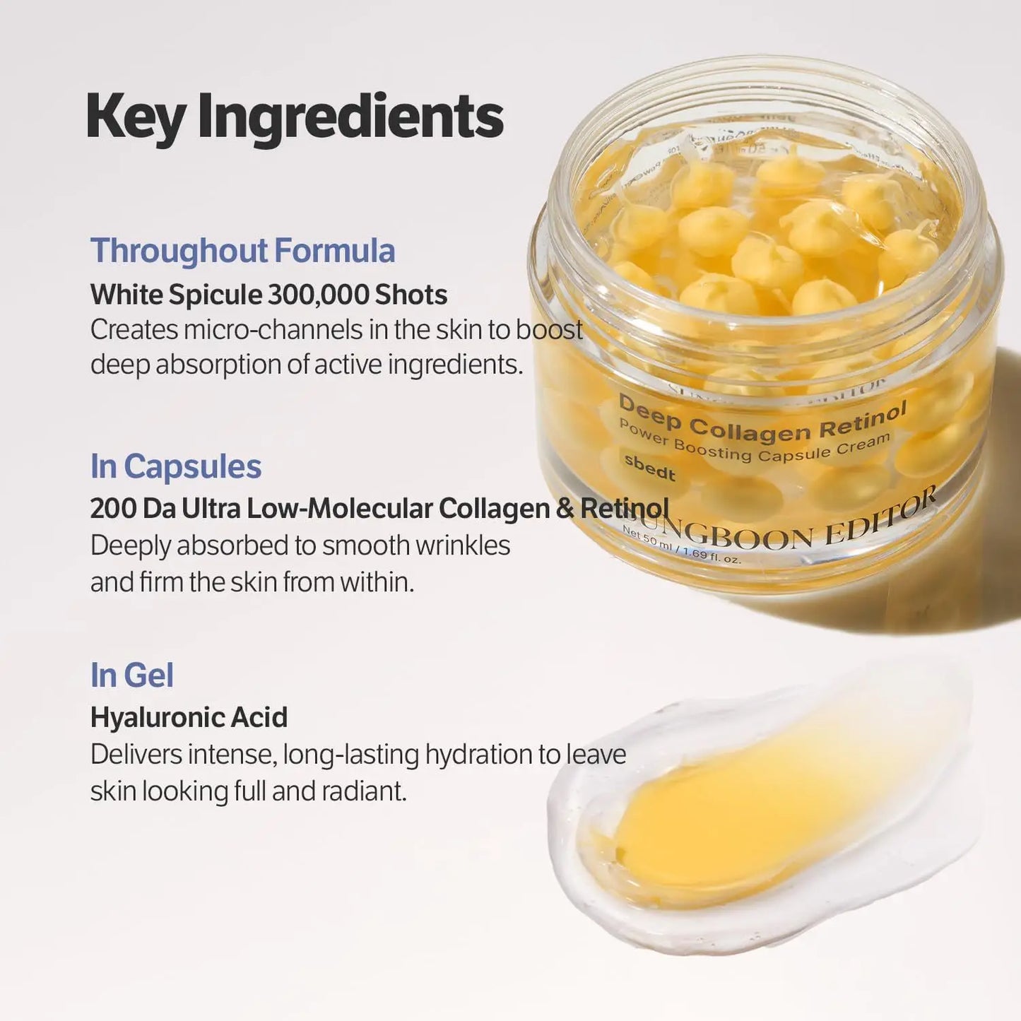 Korean Deep Collagen Skin Care Set – Silk Peptide Ampoule, Boosting Serum & Retinol Capsule | Fade Fine Lines
