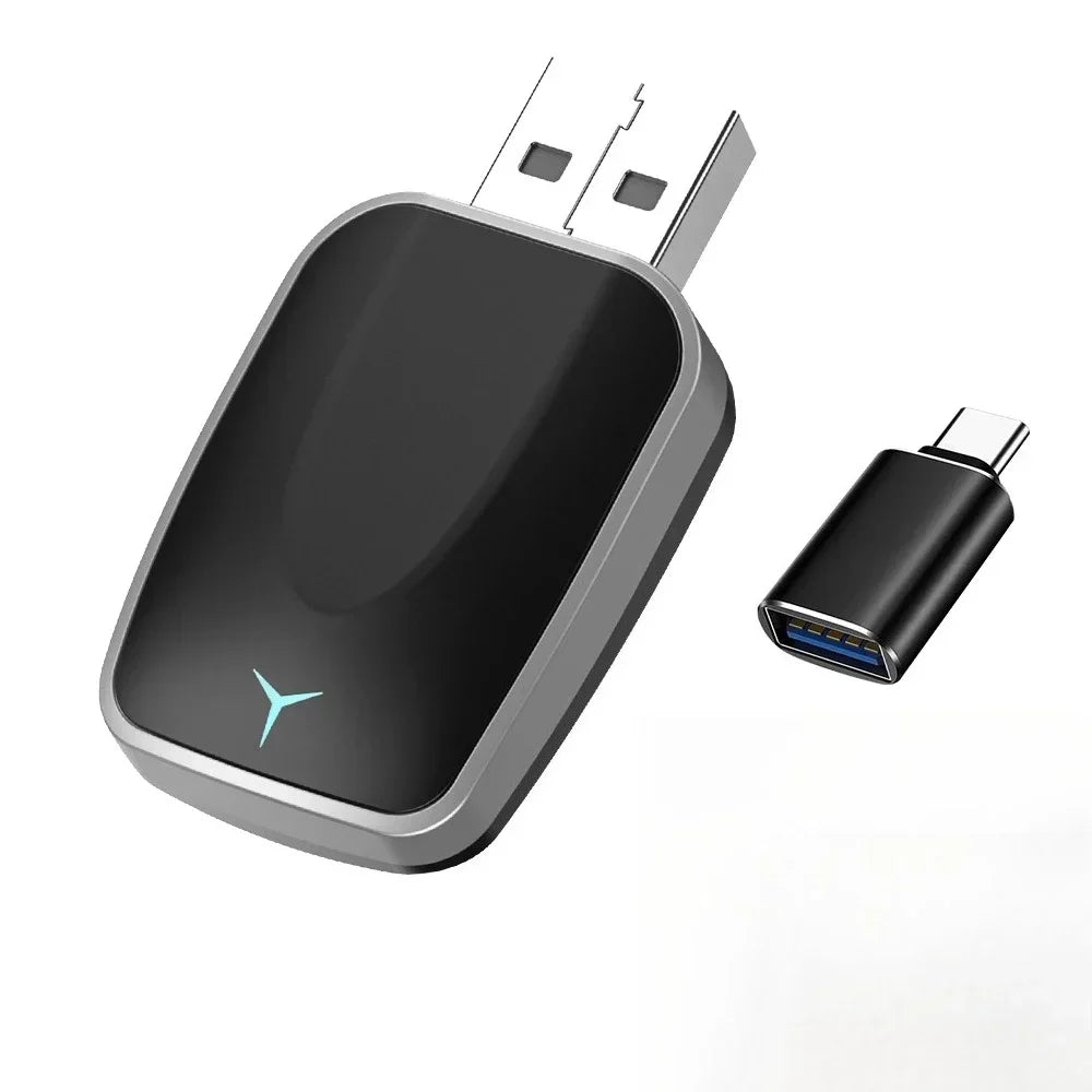 Wireless CarPlay & Android Auto Adapter — Wired to Wireless, Fast Auto-Connect, Universal Plug and Play