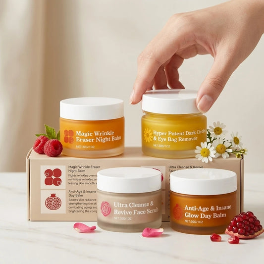 Day and Night Skincare Set - Face and Eye Care Combo for Dull-Looking Skin