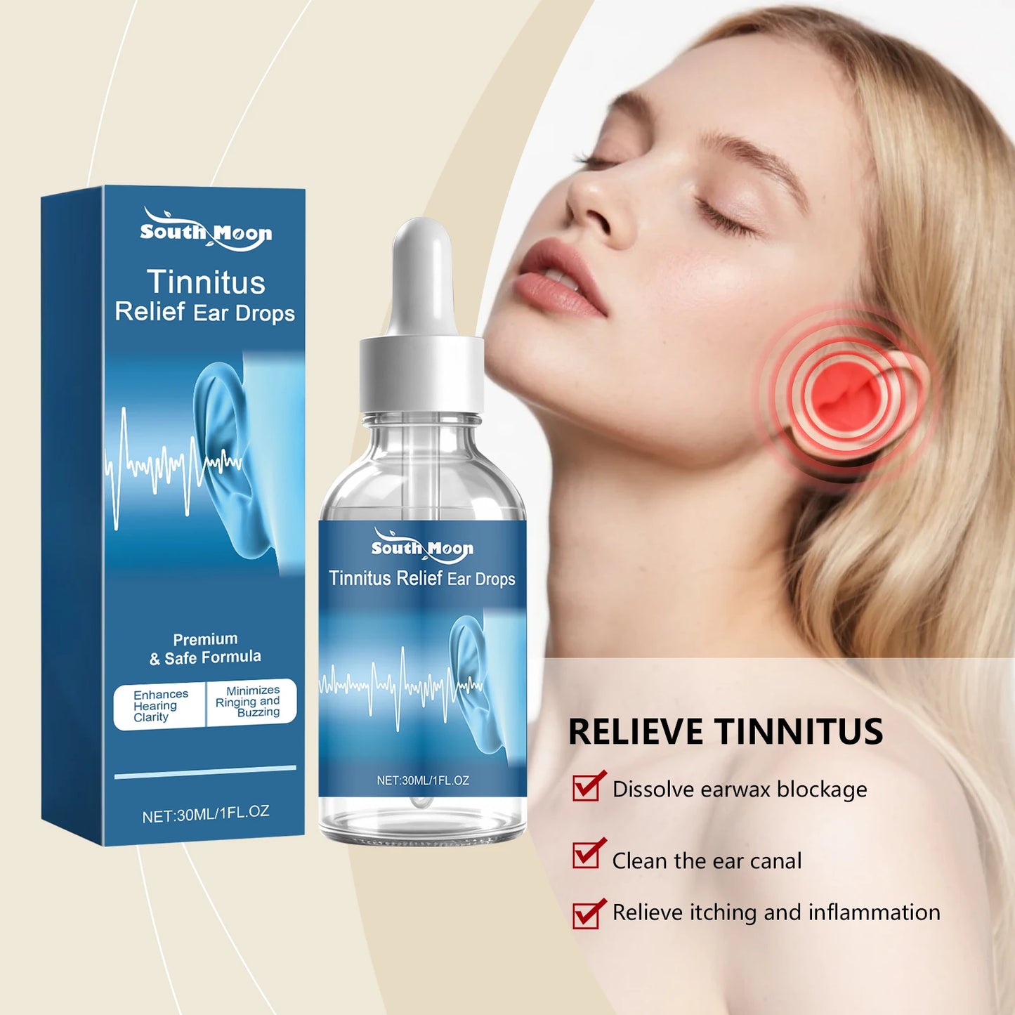Tinnitus Relief Ear Care Drops Enhance Ear Resistance Relieve Hearing Loss Daily Gentle Comfortable Ear Care Drops
