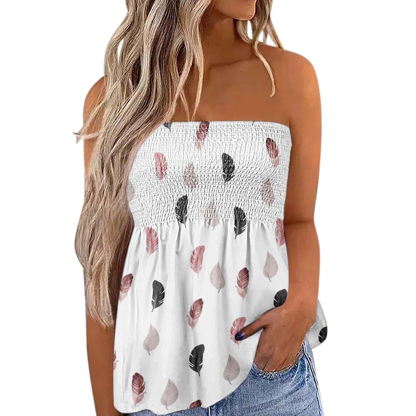 2026 Women Sexy Tube Top Summer Women Casual Tank Crop Tops Solid Color Elastic Design Backless Breathable Strapless Tops
