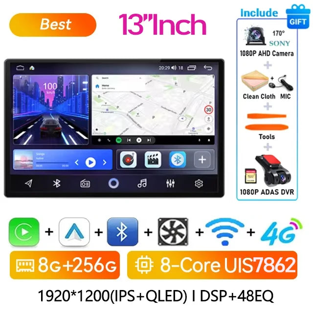 13.1" Android Touchscreen for Mercedes-Benz Smart 453 (2014–2020) — CarPlay, GPS Navigation, WiFi, HD