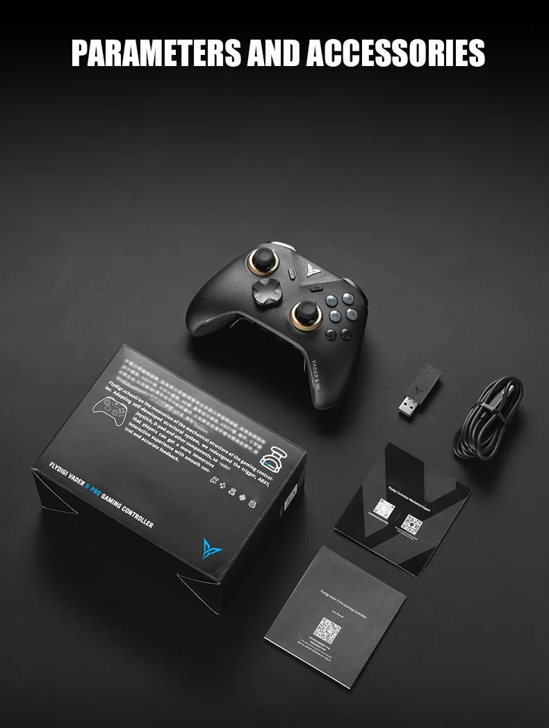In Stock Flydigi Vader 5 Pro global version Wireless Bluetooth Gamepad Controller Multi-Platform for PC NS2 Mobile Steam Tablet