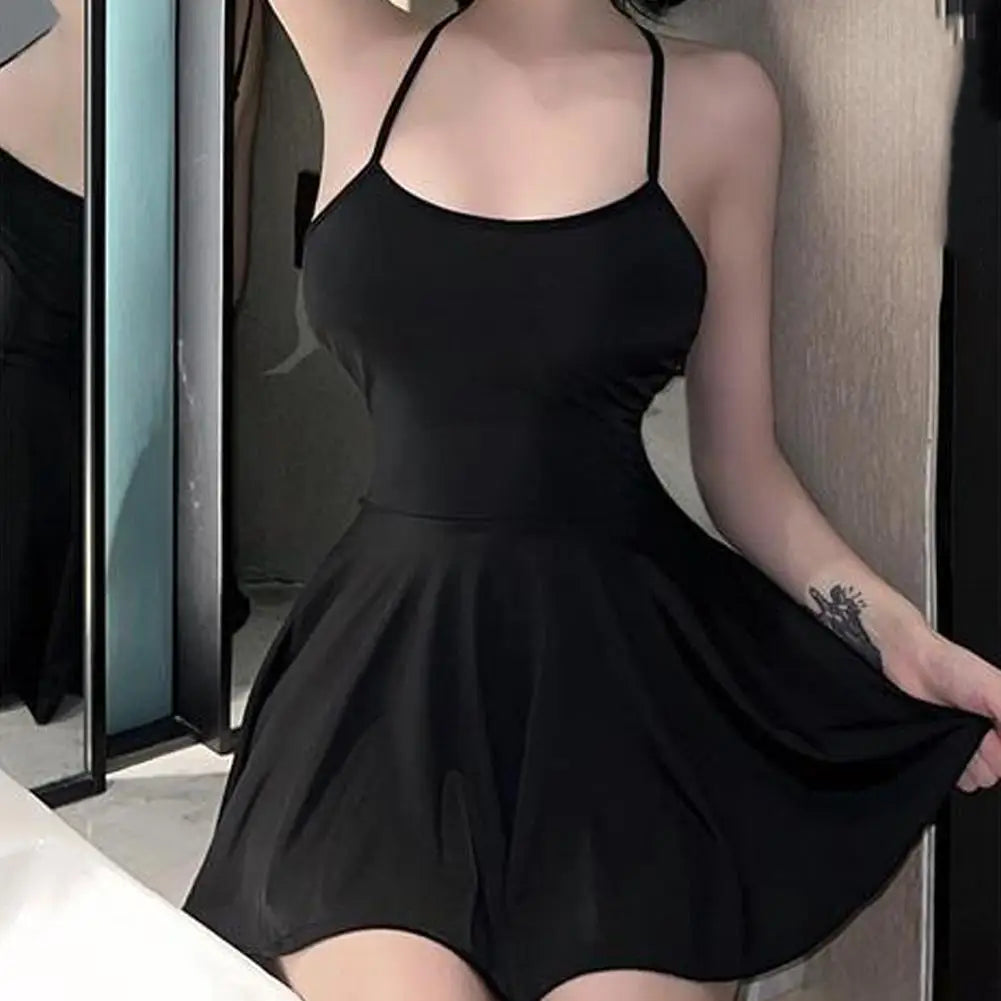 Women's Pleated Micro Mini Dress – Backless Ruffled Bandage Slip Night Club Dress | Black, Gray, White, Red