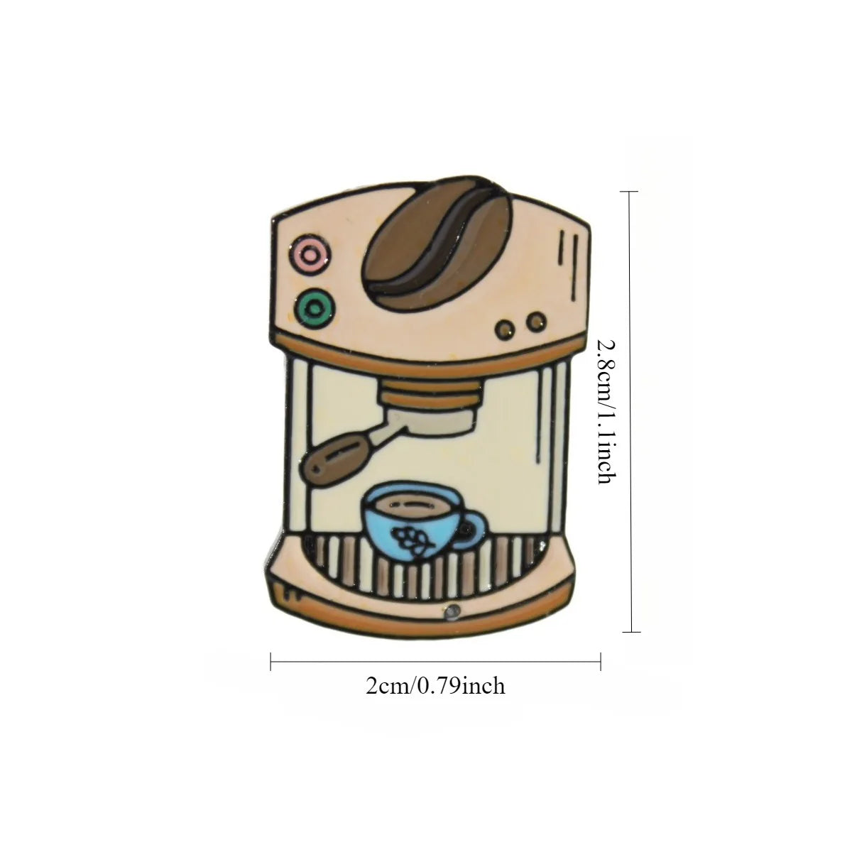 Coffee Cup Pin Badge - Cute Cartoon Brooch for Bags & Jackets - photo 4