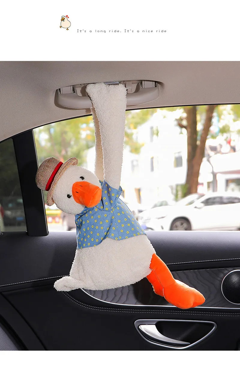 duck Creative  Ass Tissue Box Soft Cartoon Paper Napkin Case Cute Animals Car Paper Boxes Lovely Napkin Holder for Car Seat