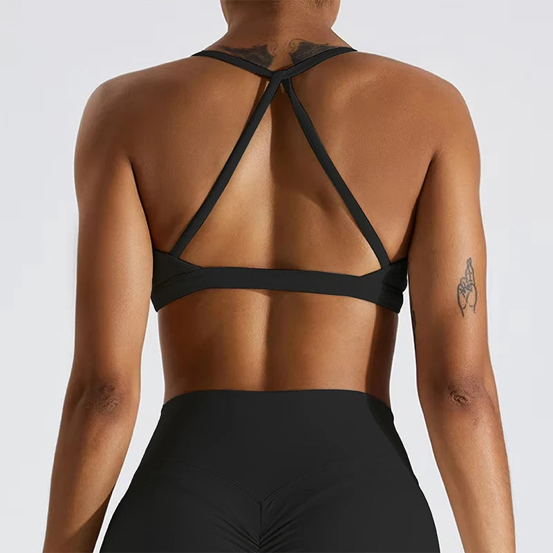 Sexy Scrunch Sports Bra Gym Top Women Running Back Cross Top Women Sportswear Yoga Underwear Fitness Workout Yoga ClothingWomen
