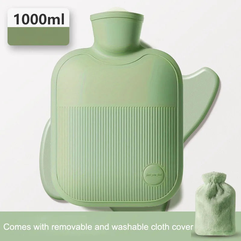 1000ml Hot Water Bottle with Soft Cloth Cover - Non-Slip Grip Warmer - photo 10