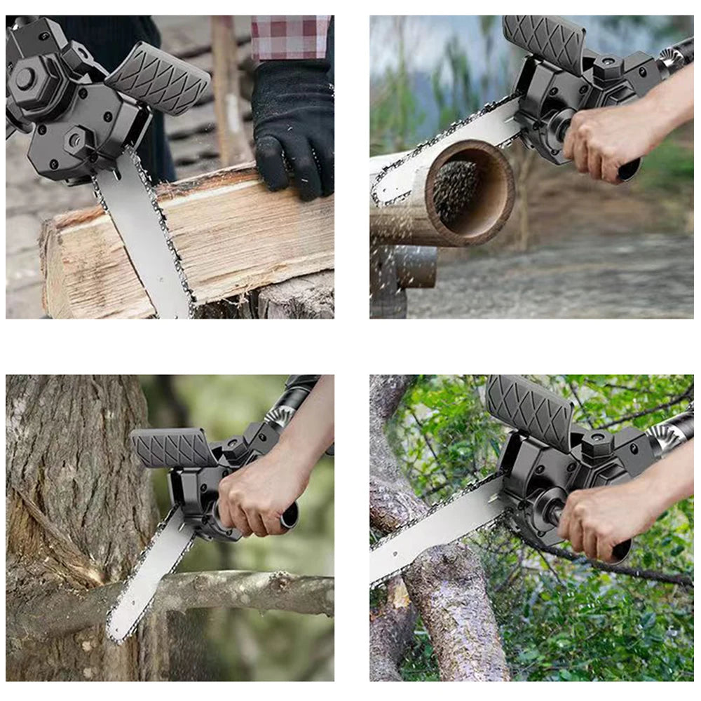 JANGKLIFE 4/6 Inch Electric Drill Modified To Electric Chainsaw adapter Tool Portable Conversion Head Kits Woodworking Pruning