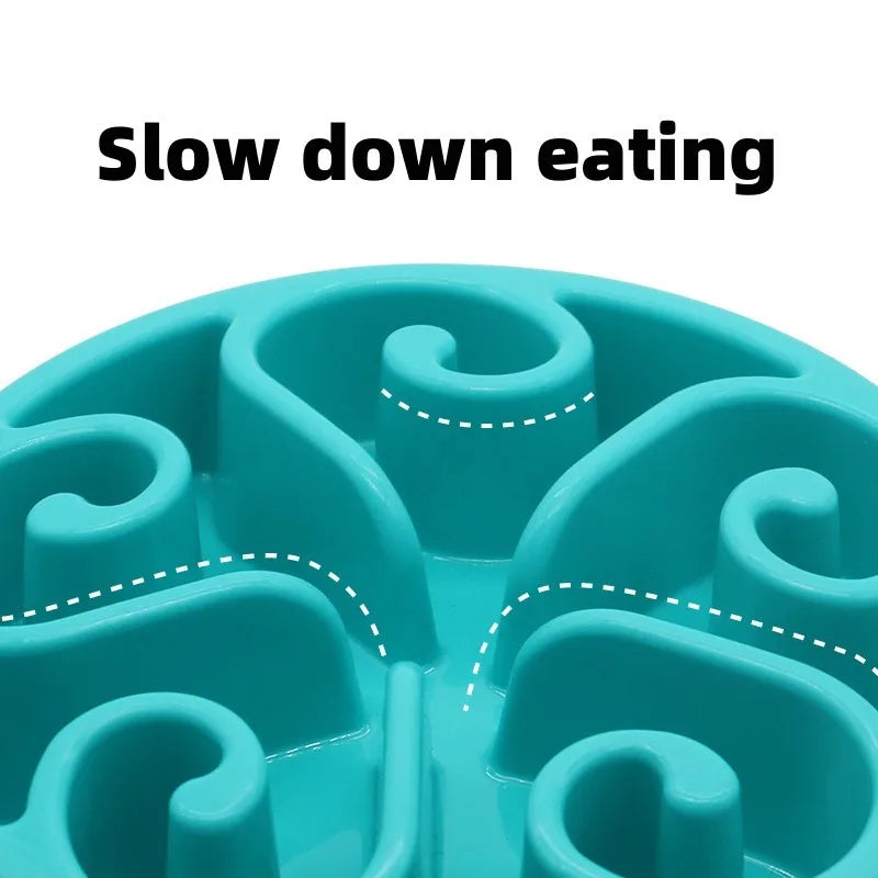 Slow Feeder Dog Bowl in Sky Blue or Purple - Maze Feeding Dish - photo 3