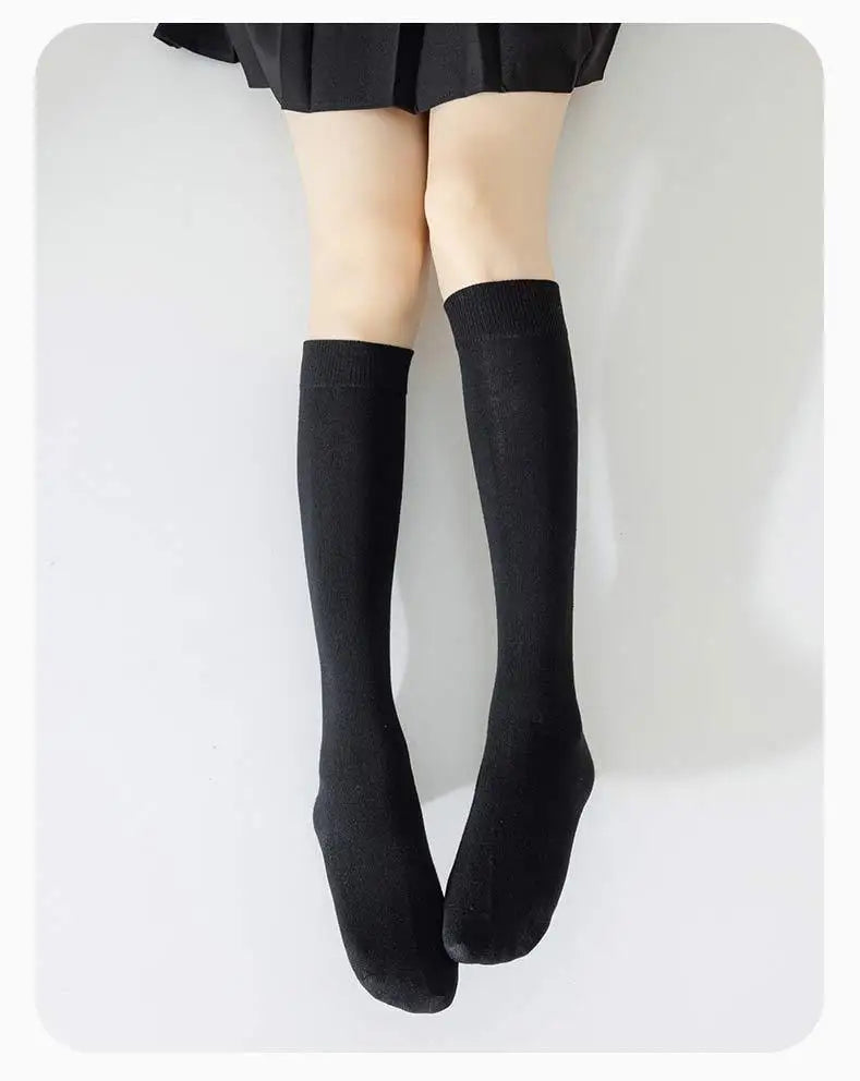 Women's Thick Knee High Socks, Black and White