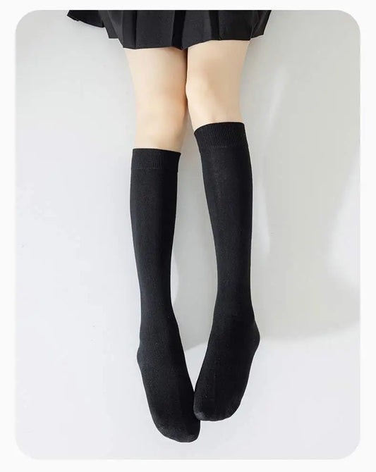 Women's Thick Knee High Socks, Black and White
