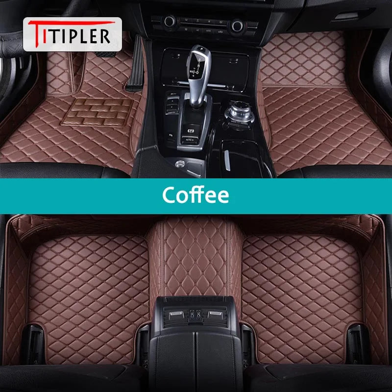 Custom-Fit Leather Car Floor Mats for Ford F-150 2009–2023 (Full Set)