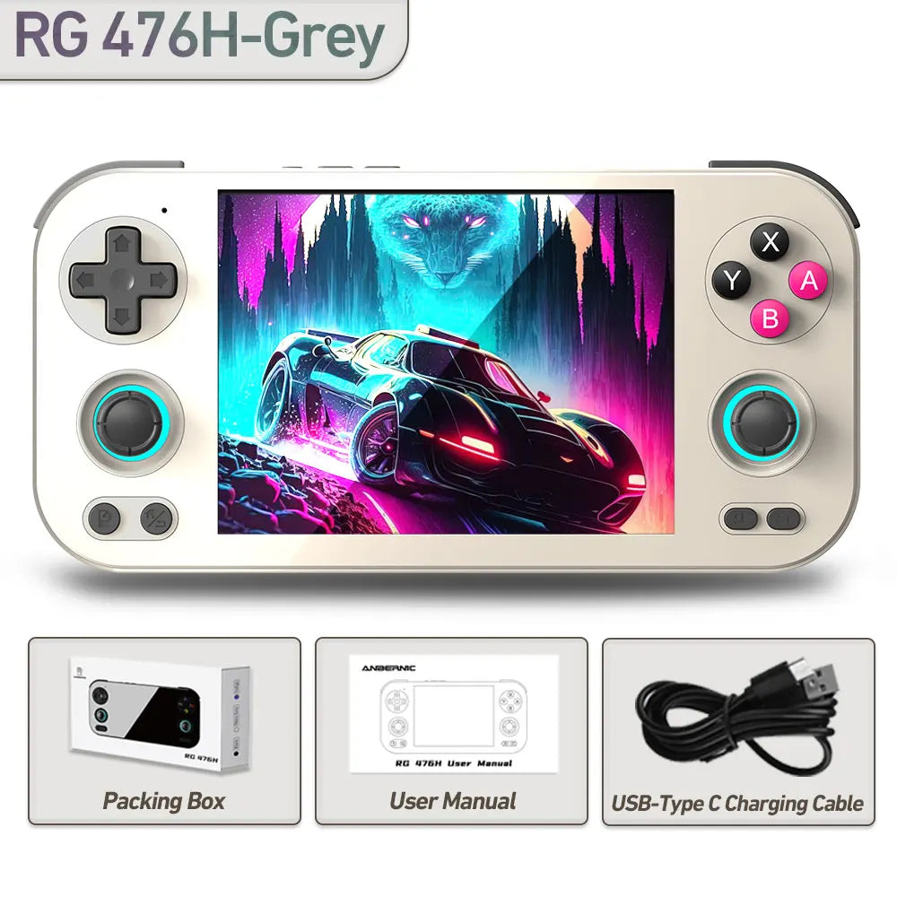 ANBERNIC RG 476H Retro Game Console 4.7-inch LTPS In-Cell display Android 13 Unisoc T820 Processor Video Games RG476H Streaming
