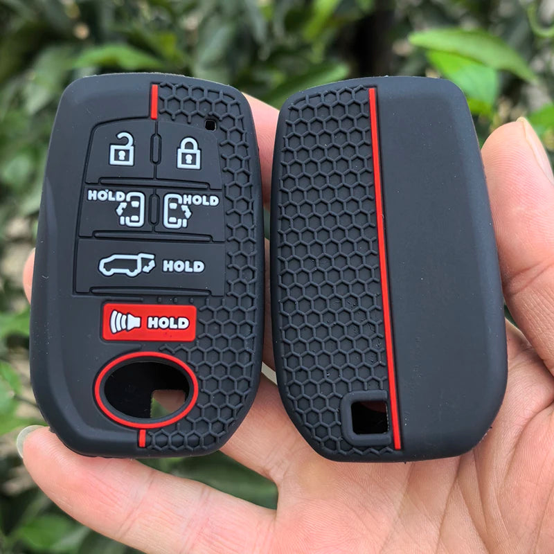Silicone Car Remote Key Cover Case for TOYOTA Sienna RAV4 VENZA Mirai Hybrid Vehicles Alphard PREVIA Voxy 7 Buttons Accessories