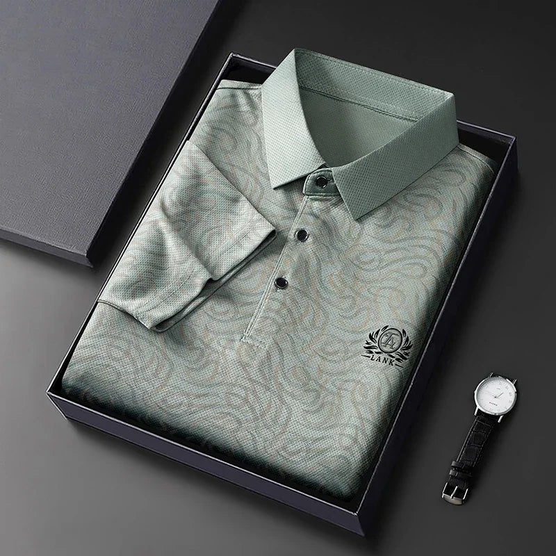 Men's Embroidered Polo Shirt - Lightweight Short Sleeve, Casual Style