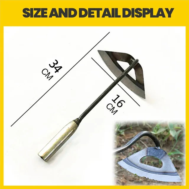 All-Steel Hardened Hollow Hoe Handheld Weeding Rake Planting Vegetables Farm Garden Agriculture Weeding Tool Dropshipping