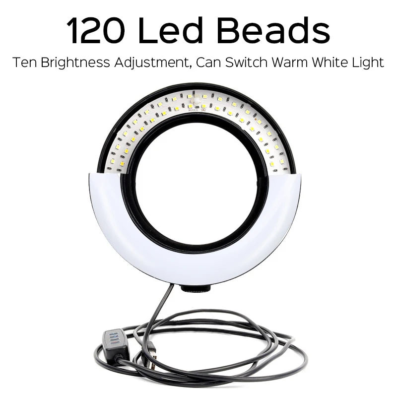 10 Inch 26cm Ring Light Selfie Ring Light with Mini Desk Tripod Stand Phone Holders LED RingLight for Photography YouTube TikTok