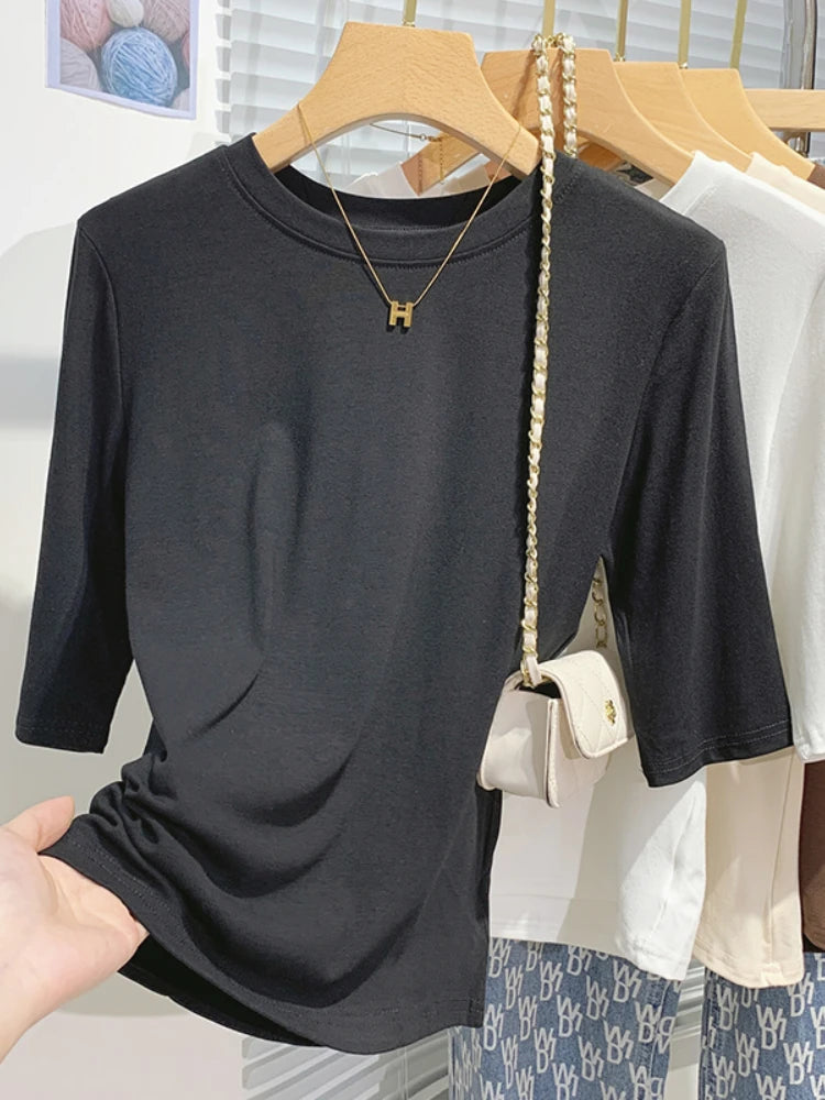 Women's 100% cotton crew neck tee — view 2 of 20