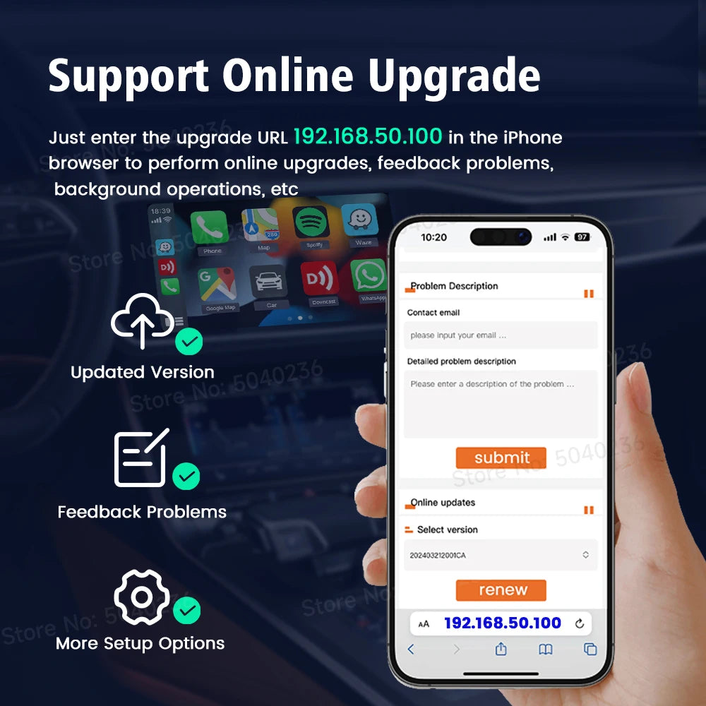 2026 New CarlinKit Mini Smart Car Dongle Wired To Wireless CarPlay Adapter Car Intelligent Systems Upgrade WiFi BT Auto Connect