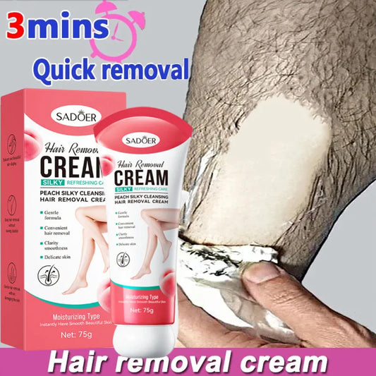 Hair Removal Cream Painless Permanent Inhibitor Depilatory Hair Growth Face Arm Armpit Leg Intimate Area Woman Men Skin Care 75g