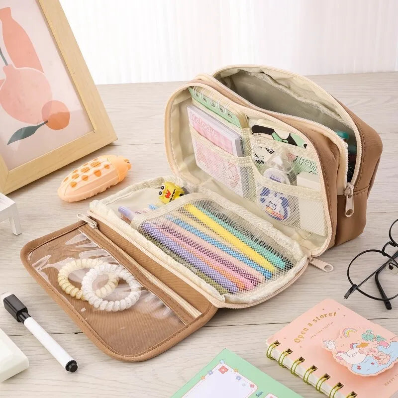 Kawaii Multi-Layer Pencil Case for Students - Cute and Functional
