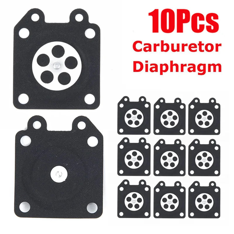 10PCS Gasket & Diaphragm For Walbro 95-526 95-526-9 95-526-9-8 Chainsaw Repair Kit Chainsaw Carburetor Metering Diaphragm