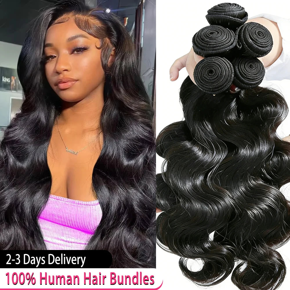 Colored Blonde 613 Human Hair Bundles 30 Inch Honey Blonde Body Wave Bundles 100% Unprocessed Raw Human Hair Extensions Bundles