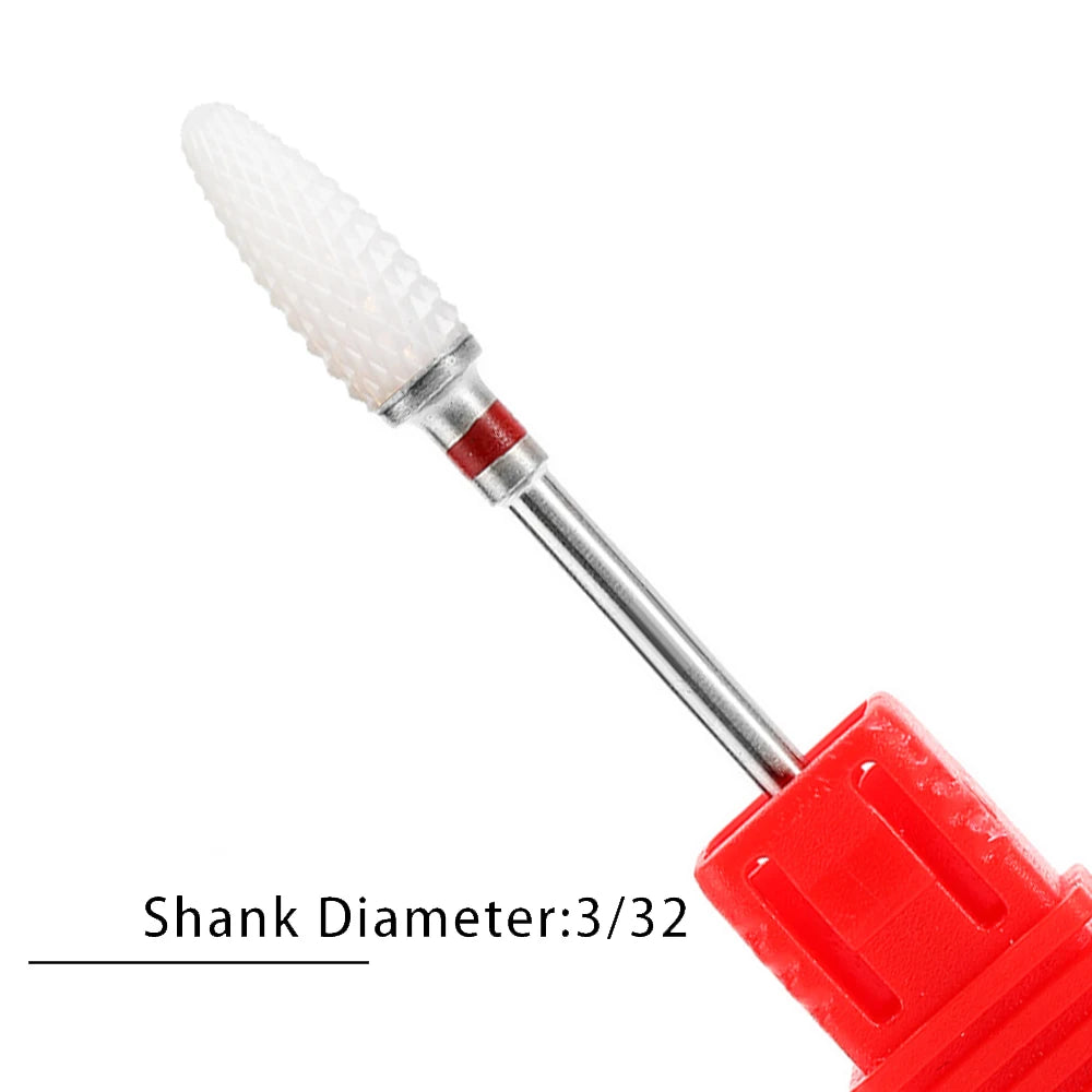 Nail Drill Bits Flame Ceramic Cutters for Manicure Electric Pedicure Nail Bits Gel Polish Remover Files Burr Nail Accessories