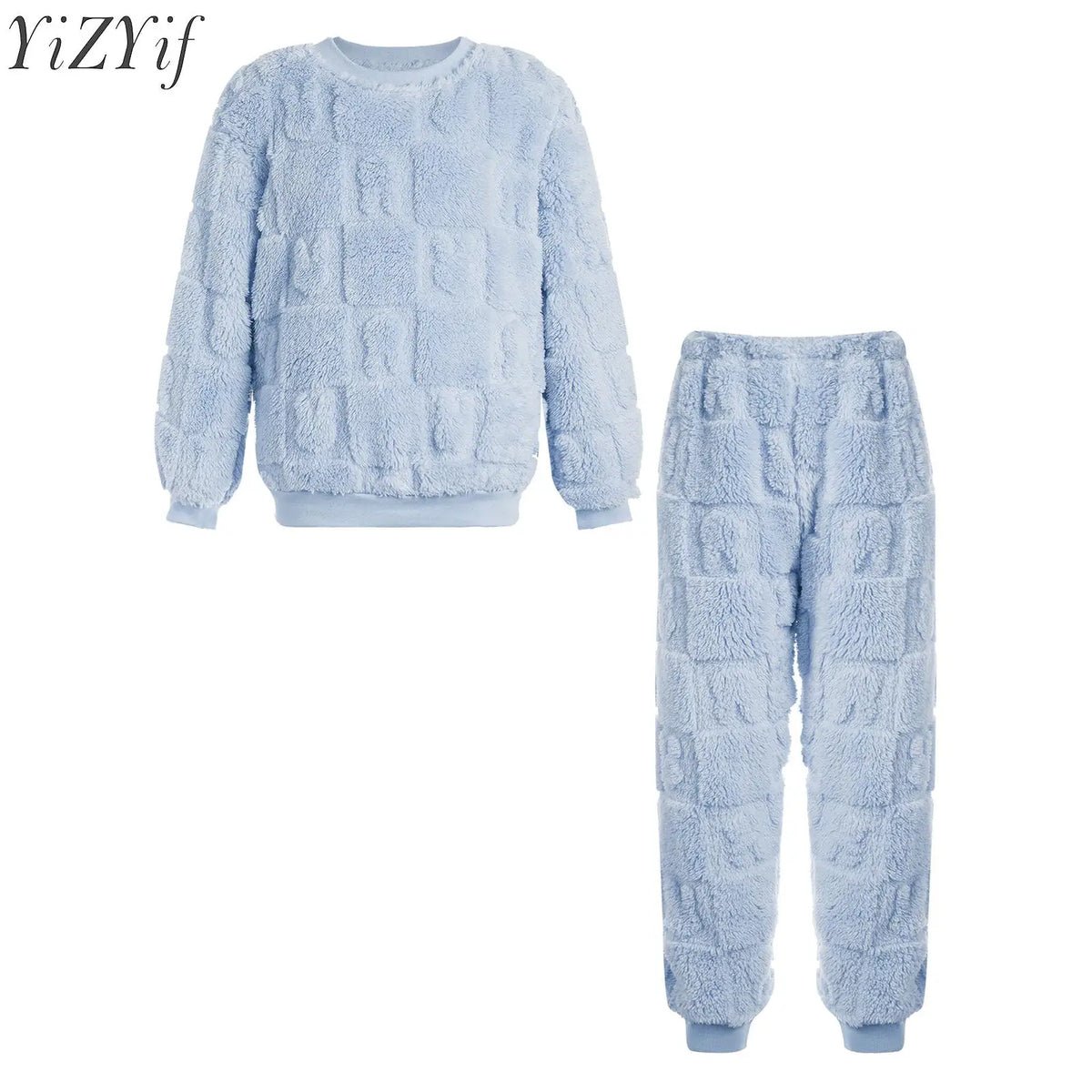 Kids Flannel Pajama Set - Long Sleeve Top and Pants for Boys and Girls