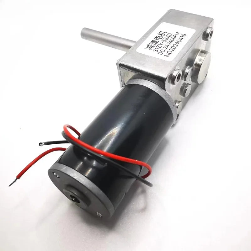 5840-31ZY-51 Geared Motor 12V~24/7RPM~470RPM High Torque 70KG/CM High Power Worm Gear DC Motor Turntable Door Self-Locking