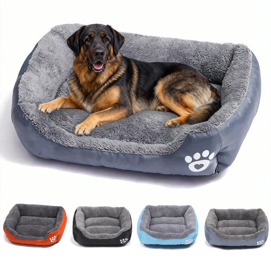 Soft Square Dog & Cat Bed — Washable Elastic Pet Sofa Cushion