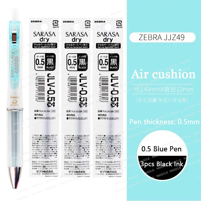 Zebra Japan SARASA Quick-Drying Neutral Pen JJZ49 0.4 Girfit Grip 0.5mm Signing Stylo Back to school aesthetic supplies statione