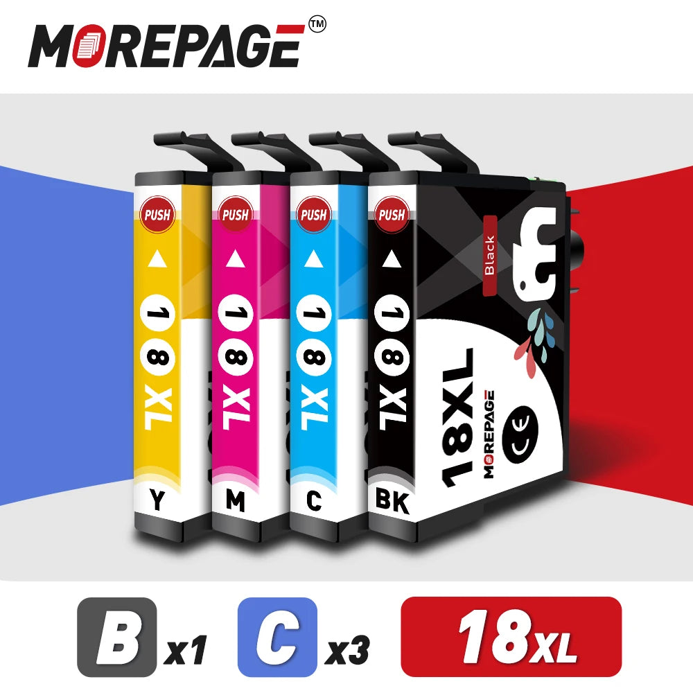 18XL Ink Cartridge For Epson T1811 1812 1813 1814 XL Compatible XP30 XP412 XP102 XP212 405 205 302 402 415 Printer